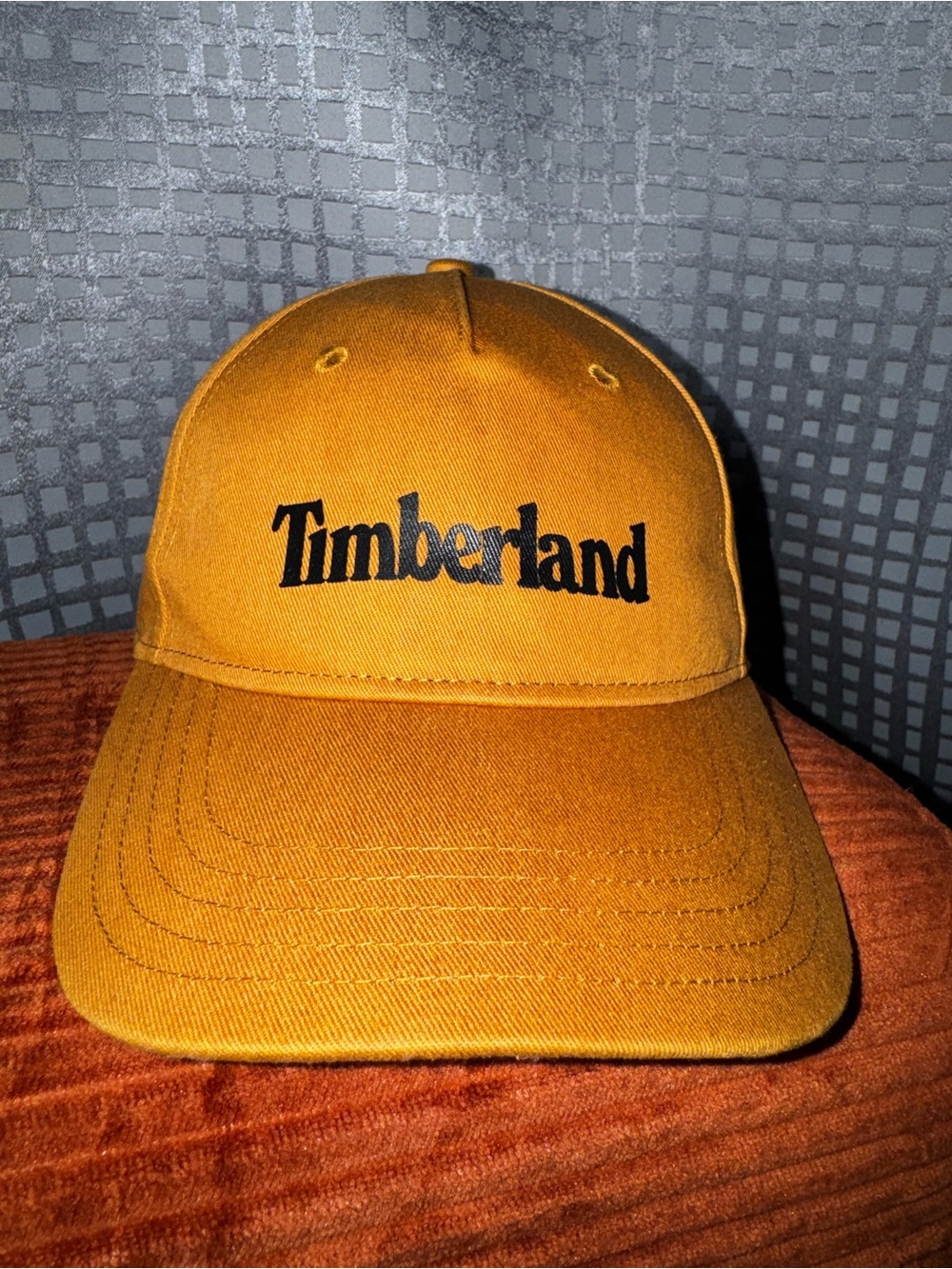 Timberland Men's Mustard Gold Logo Baseball Cap